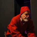 Simon on stage as Agincourt Archer